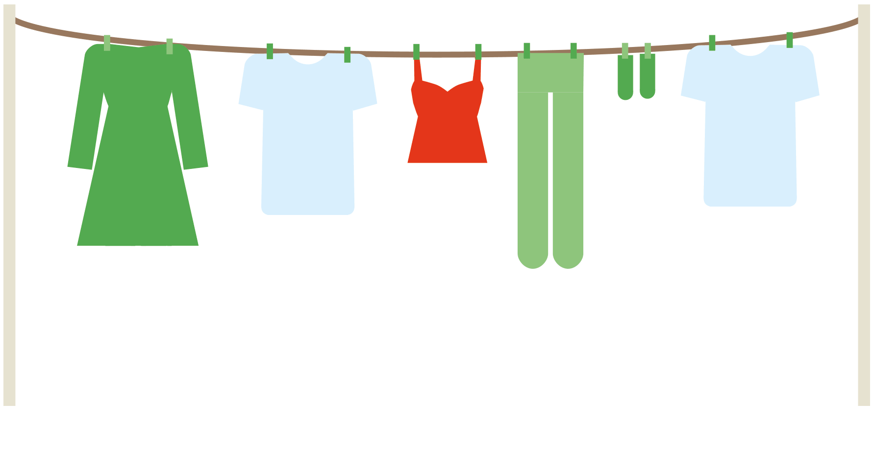 Wäsche im Freien aufhängen